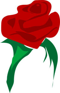 Single Red Rose Clip Art
